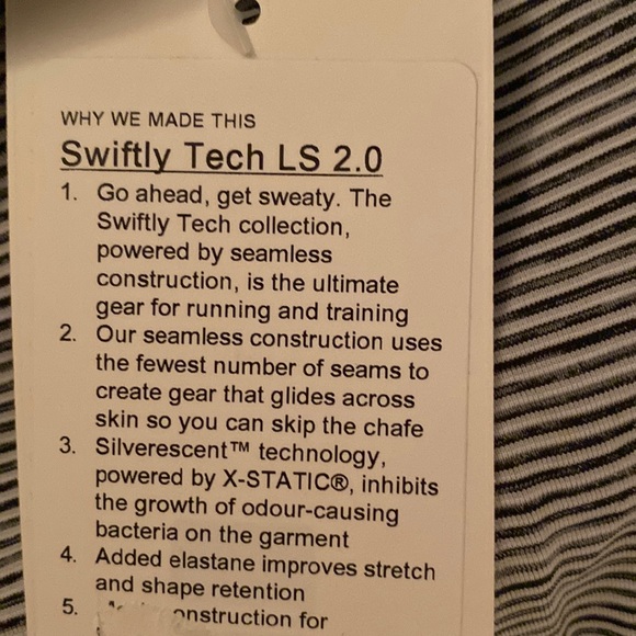 LULULEMON SWIFTLY TECH LS Sz 8 - Picture 5 of 5